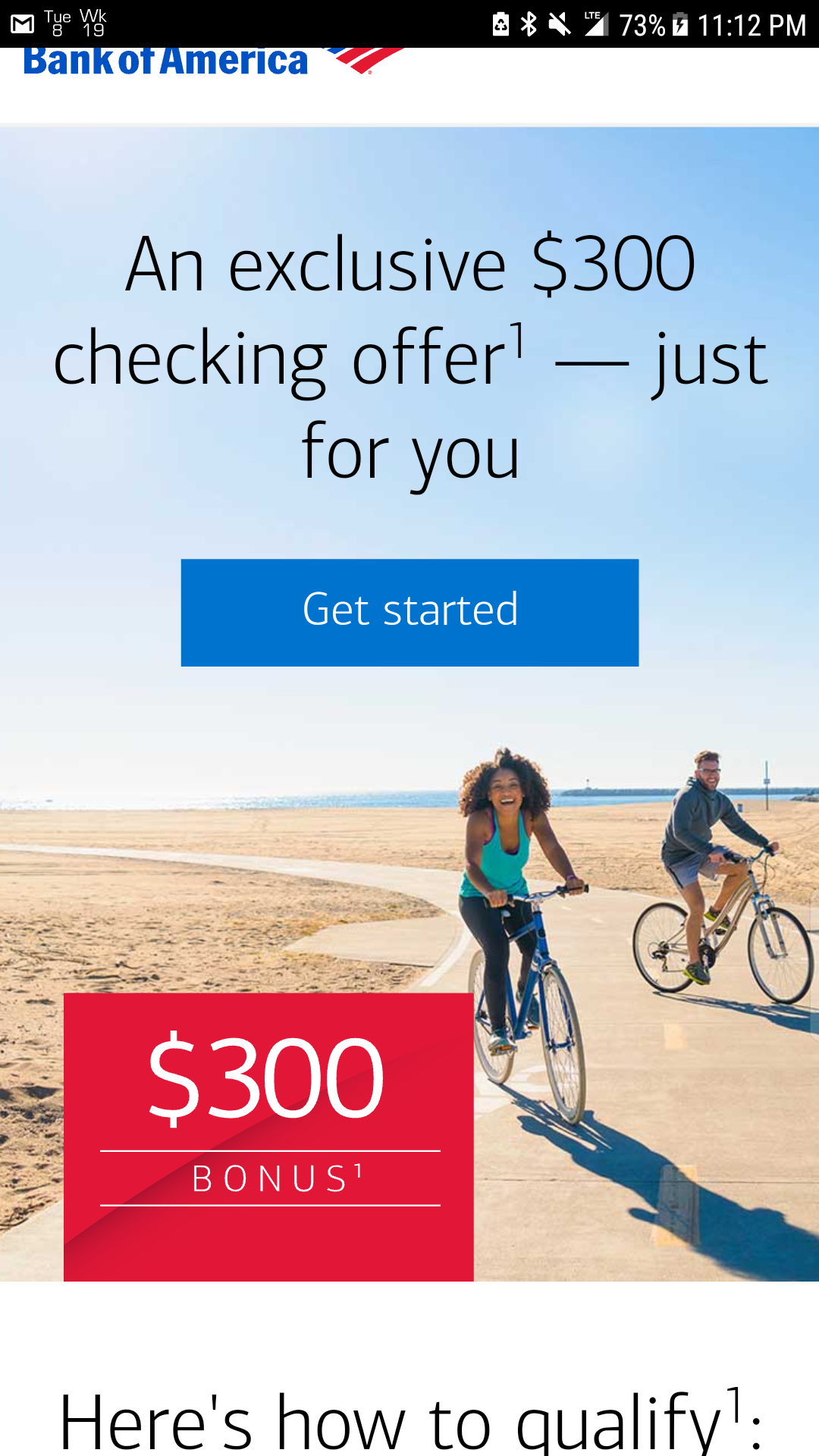 Bank Of America Exclusive Checking Account Bonus Offer For Select