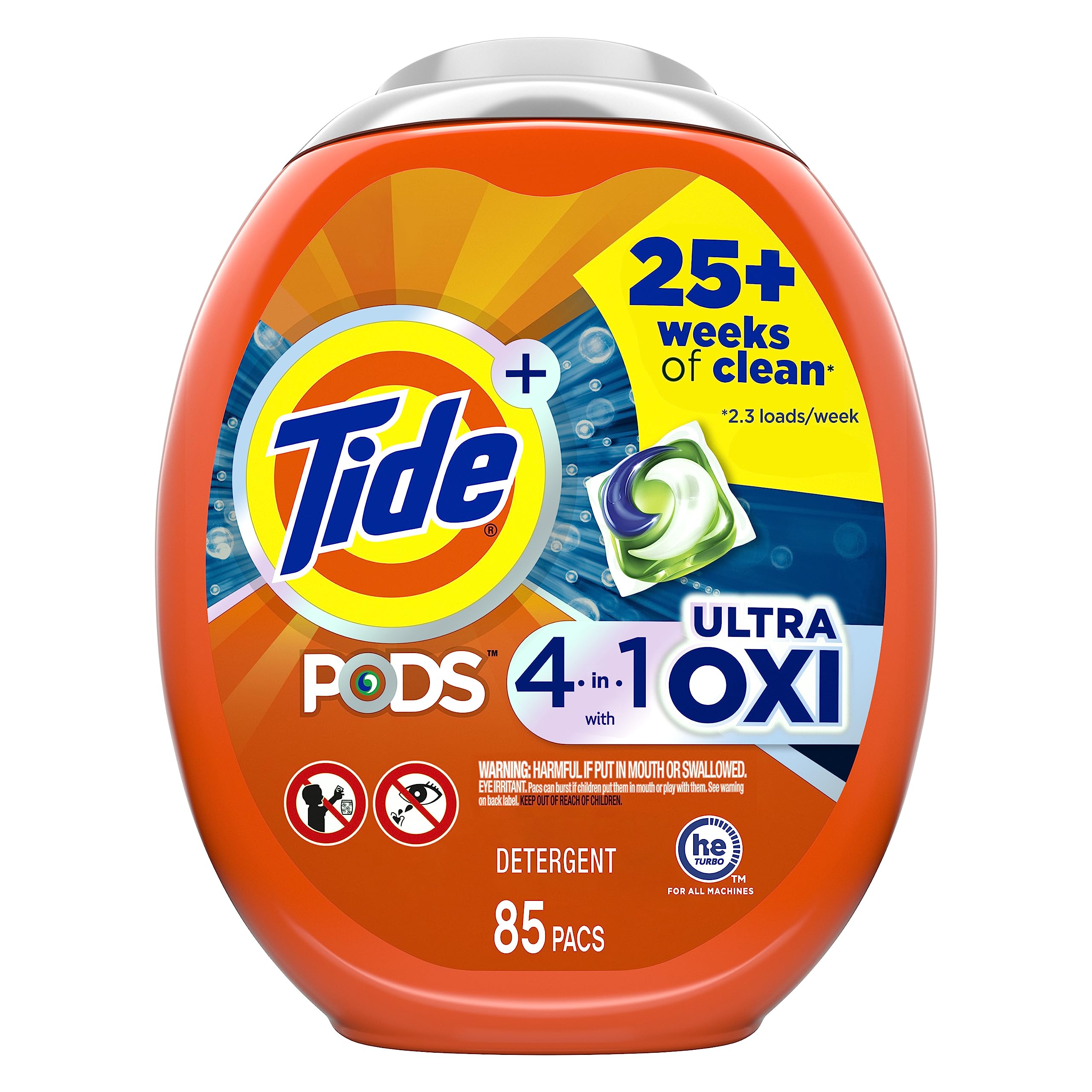 85-Count Tide 4 in 1 Ultra Oxi PODS Laundry Detergent Pacs  $25.88 + $22.50 Amazon Credit w/ S&S + Free Shipping w/ Prime or on $35+