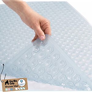 GORILLA GRIP Bath Tub Shower Mat, Bathtub Floor Liner, 35x16 Frosted Ice $18.39 AMZ
