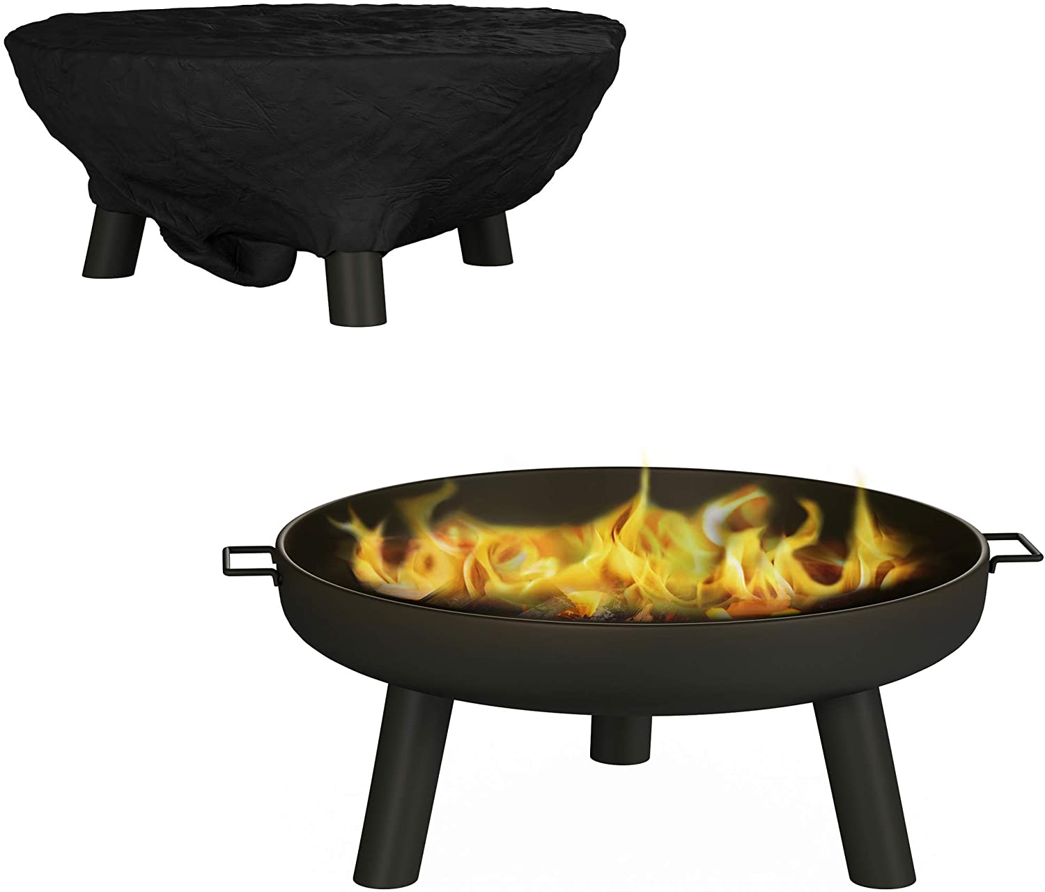 Amazon: Pure Garden 50-LG1200 Raised Steel Bowl for Above Ground Wood Burning 27.5” Outdoor Fire Pit, Black $79.65 + FS