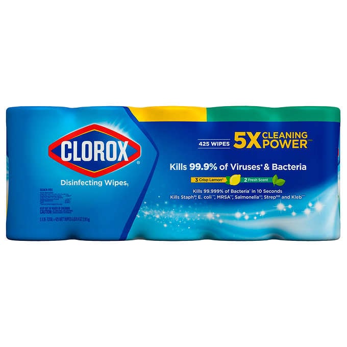 Sam's Club Clorox Disinfecting Wipes 5/85ct (425 Total) 14.48