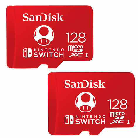Costco:SanDisk 256GB microSDXC Card for the Nintendo Switch, 2-pack $69.99|SanDisk Extreme 1TB Portable Solid State Drive $99.99