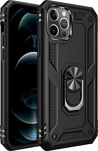 Amazon: Amuoc Compatible with iPhone 12 case, Compatible with iPhone 12 Pro Case [Military Grade] 15ft. Drop Tested Protective Case | Kickstand | 6.1 Inch 2020-Black $5.06