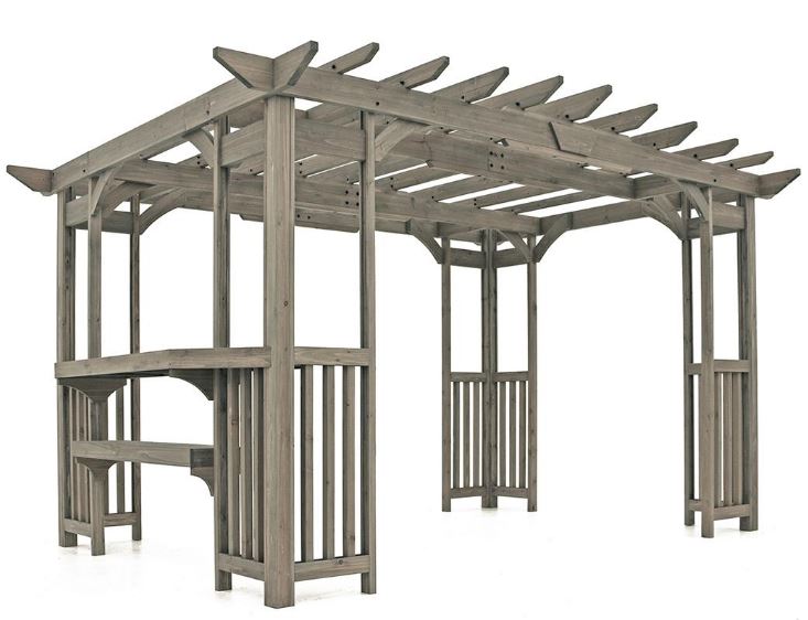 Bj's Wholesale: Yardistry Madison 14' X 10' Pergola with Bar and Sunshade $1049.99 Free Store Pickup