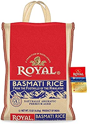 Amazon: Royal Basmati Rice, 15-Pound Bag, White $13.89