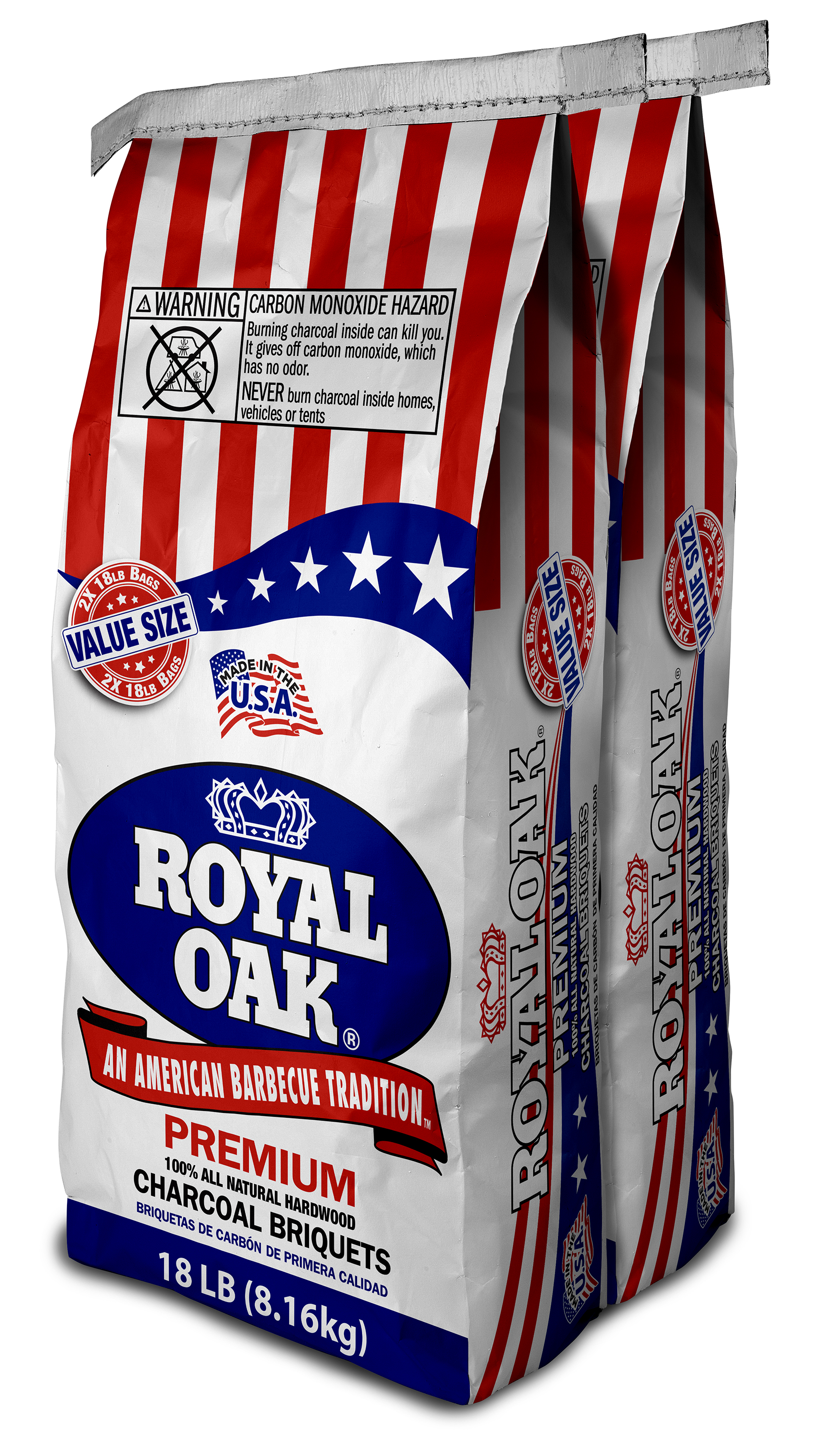 Walmart: Royal Oak All Natural Hardwood Premium Charcoal Briquets, 18 Lb (2 Pack) VALUE SIZE $8.88