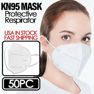 (50 PCS) KN95 Disposable Protective Face Mask Respirator BFE95% PM2.5 Breathable $11.99 + Free S/H