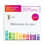 23andMe+ Premium Membership Bundle - DNA Kit with Personal Genetic Insights Including Health + Ancestry Service Plus 1-Year Access to Exclusive Reports $108.99