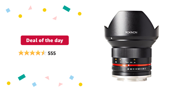 Deal of the day for Prime Members: Rokinon 12mm F2.0 NCS CS Ultra Wide Angle Lens Sony E-Mount (NEX) (Black) (RK12M-E) - $223