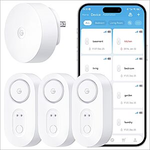 27% off / GoveeLife Upgraded Smart Water Leak Detector 1s with High Alarm, 3 Pack $39.99