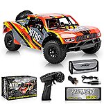 LAEGENDARY RC Cars - 4x4 Nitro Offroad Short Course RC Truck for Adults and Kids - Fast Speed, Waterproof, Electric, Hobby Grade Car - 1:8 Scale, Brushed, Orange $97.12