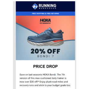Running warehouse hoka coupon code store