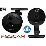 [2 Pack] (refurb) Foscam C1 Indoor 720P Wireless IP Security Camera $59.97