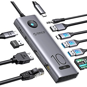 ORICO 11-in-1 10Gbps USB-C Hub Laptop Docking Station to 4K@60Hz HDMI $10.79 + Free Shipping w/ Prime or $35+