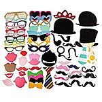 Photo Booth Props 58pcs Kit for Wedding Party Birthdays Photobooth Dress-up Accessories &amp; Party Favors $8.3 @ Amazon