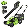 Greenworks 80V 21&rdquo; Brushless (Push) Cordless Electric Lawn Mower + Axial Leaf Blower (75+ Compatible Tools), (2) 2.0Ah Batteries &amp;amp; Rapid Charger $339.80 + Free Shipping