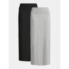 2-Pack No Boundaries Women's Knit Foldover Slit Maxi Skirt (Black Soot/Medium Heather Grey, Sizes: XXS-XXL) $7.45 + Free S&amp;amp;H w/ Walmart+ or on $35+
