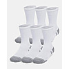 6-Pack Under Armour UA Unisex Performance Tech Crew Socks (White / Steel) $9.70 + Free Shipping w/ ShopRunner
