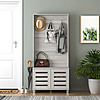 31.3'' Lark Manor Lismore Hall Tree w/  Bench &amp;amp; Shoe Storage (Dusty Gray/Oak) $93.99 + Free Shipping