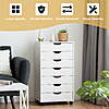 7-Drawer Costway Chest Storage Dresser Floor Cabinet Organizer w/ Wheels (White) $119.99 + Free Shipping