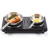 Elite Gourmet Electric Cast-Iron Double-Burner Buffet Server (Black, Model:  (EDB-302BF)) $16.19 + Free Shipping w/ Prime or on $35+