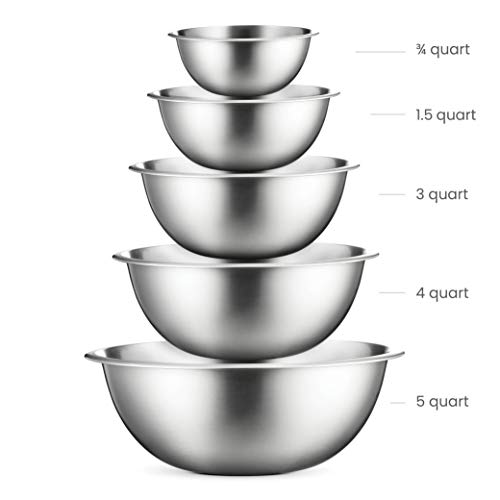 Vollrath 8 Piece Heavy-Duty Stainless Steel Mixing Bowl Set - 8/Set  Steel  mixing bowls, Stainless steel mixing bowls, Mixing bowls set