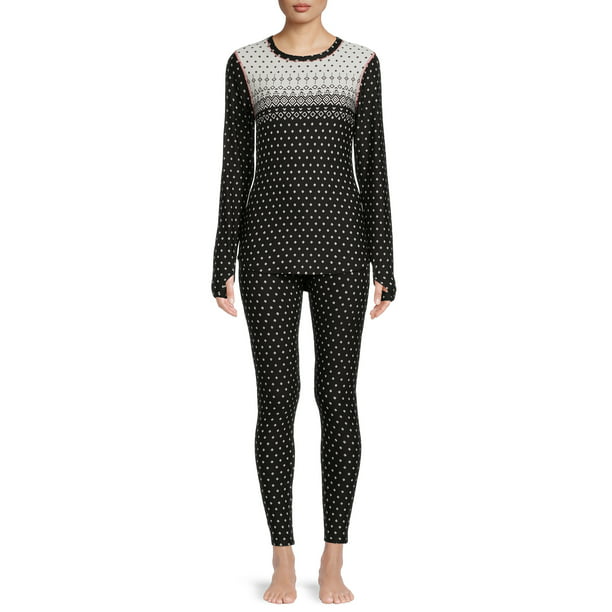 2-Pc ClimateRight by Cuddl Duds Women's Jersey Thermal Top and Leggings Set (Various Colors) $10 + Free Store Pickup at Walmart or F/S w/ Walmart+ or on Orders $35+