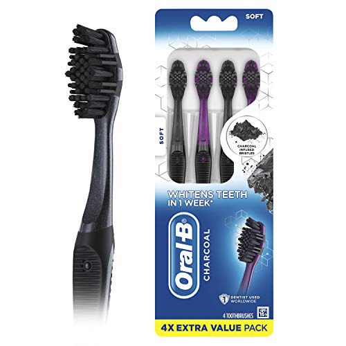 4-Count Oral-B Charcoal Toothbrush Whitening Therapy (Soft) $8.97 + Free Shipping w/ Prime or on Orders $25+