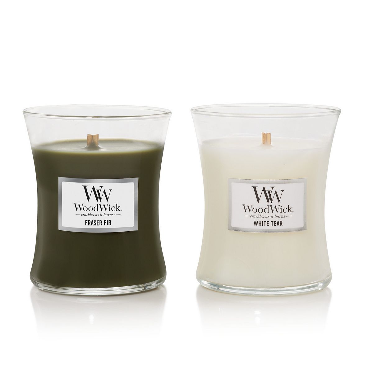 2-Piece 9.7-Oz WoodWick Hourglass Fraser Fir & White Teak Candle Jar Set $11.89 ($5.95 Each) + Free Shipping on Orders $49+