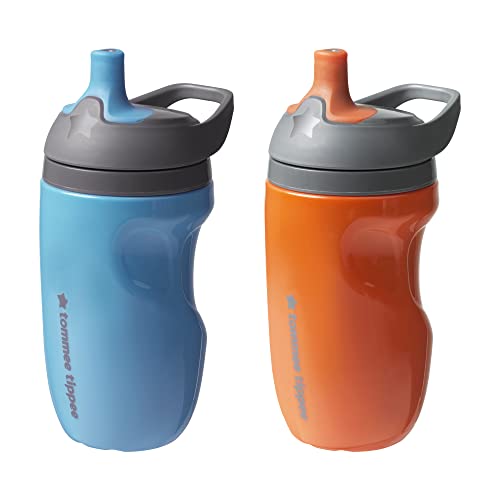 2-Pack 9-Oz Tommee Tippee Insulated Sportee Toddler Spillproof Sports Water Bottle Sippy Cup w/ Handle (Blue & Orange) $6.97 + F/S w/ Prime or on Orders $25+