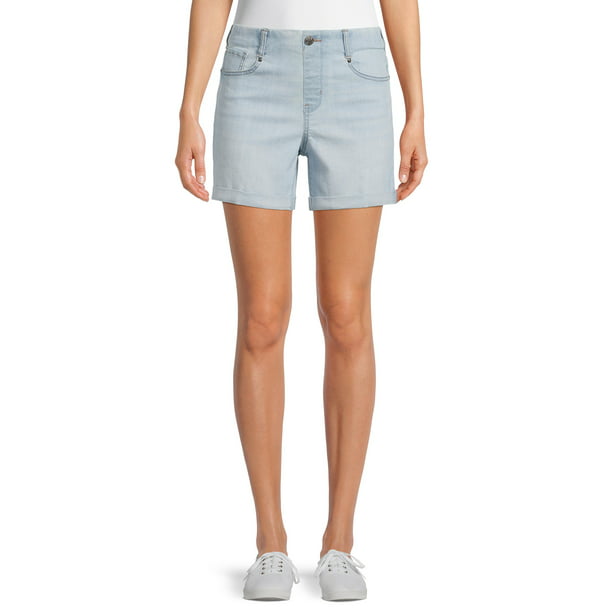 Time and Tru Women's Pull-On Denim Shorts (Various colors) $6 + Free Shipping w/ Walmart+ or on Orders $35+