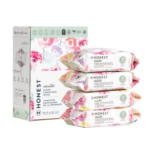 288-Count The Honest Company Clean Conscious Hypoallergenic, Dermatologist Tested Baby Wipes (Rose Blossom, 100% Plant-Based) $10.60 w/ S&S + F/S w/ Prime or on Orders $25+
