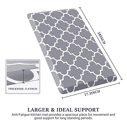 17.3"x28"x0.47" Wiselife Cushioned Non-Slip Anti-Fatigue Kitchen Floor mat (Stylish Grey) $8.10 + F/S w/ Prime or on Orders $25+