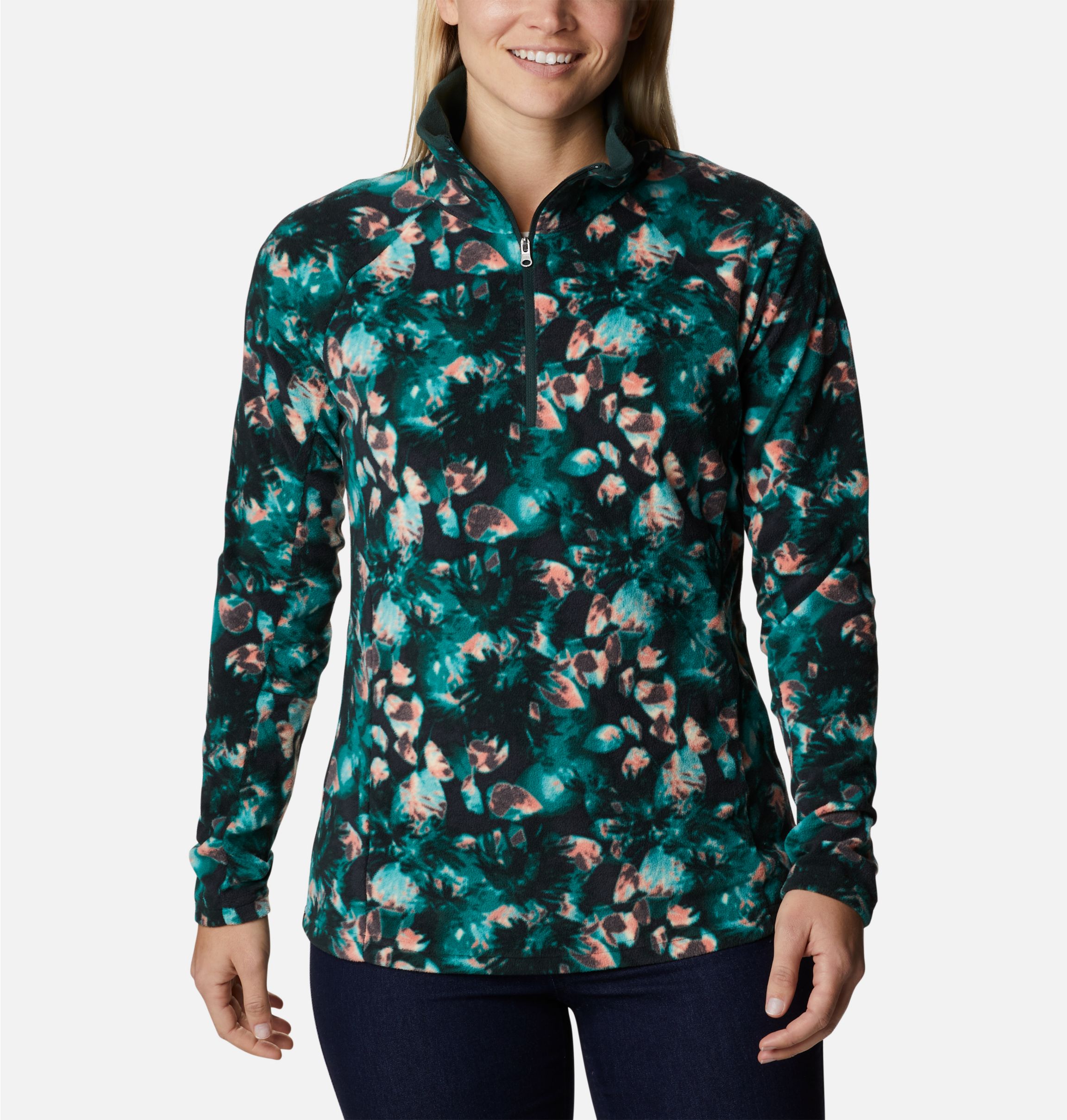 Columbia Dames Glacial 4 Print Half Zip Fleece Pull Over (pak van 1