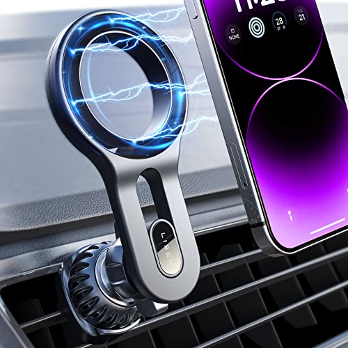 Lisen IPhone MagSafe Compatible Magnetic Car Cell Phone Holder for Vent (Black, Upgraded) $12.50 + F/S w/ Prime or on Orders $25+