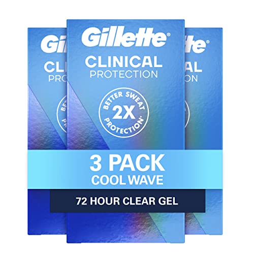 3-Pack 1.6-Oz Gillette Men's Clinical Strength Clear Gel Antiperspirant & Deodorant (Cool Wave, 72 Hr Protection) $13.42 ($4.47 each) w/ S&S + Free Shipping w/ Prime or on $25+