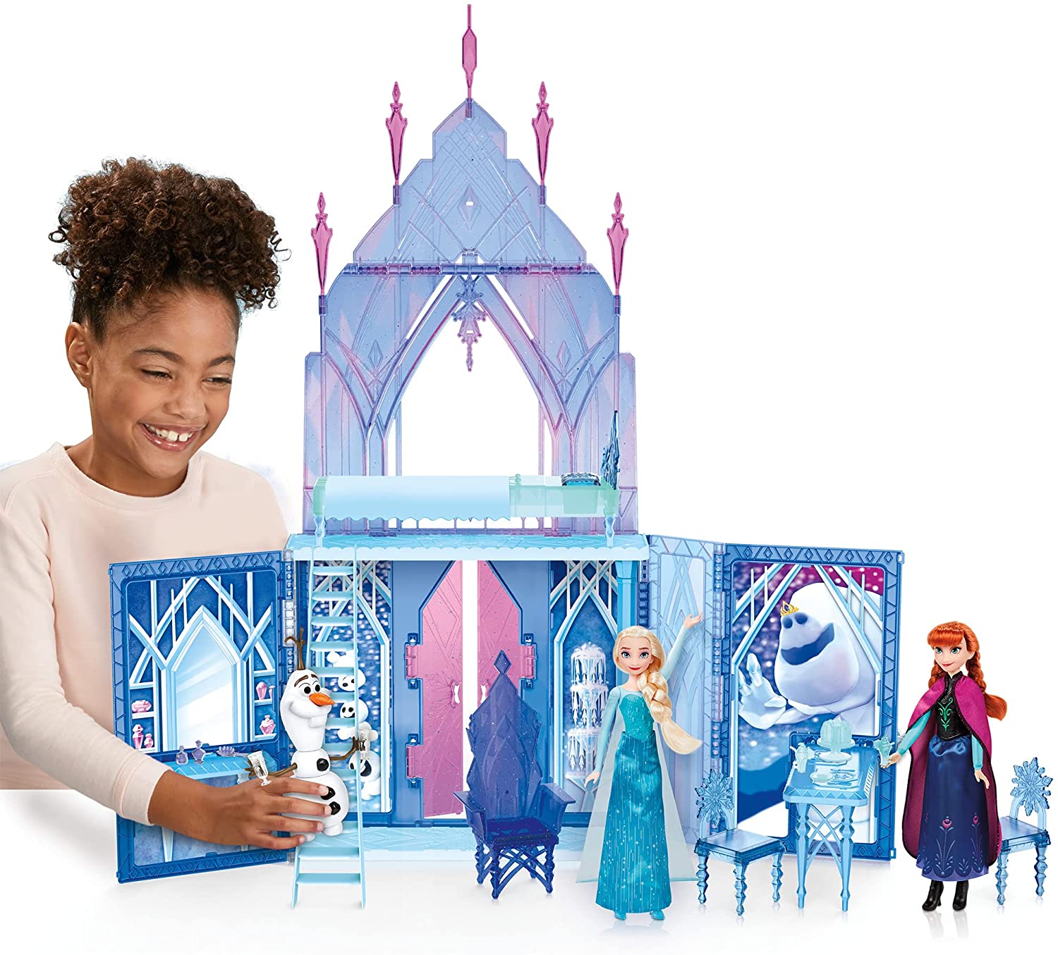 Disney Frozen 2 Elsa's Fold and Go Ice Palace Playset w/ 20 Accessories & Olaf Doll $28 + Free Shipping