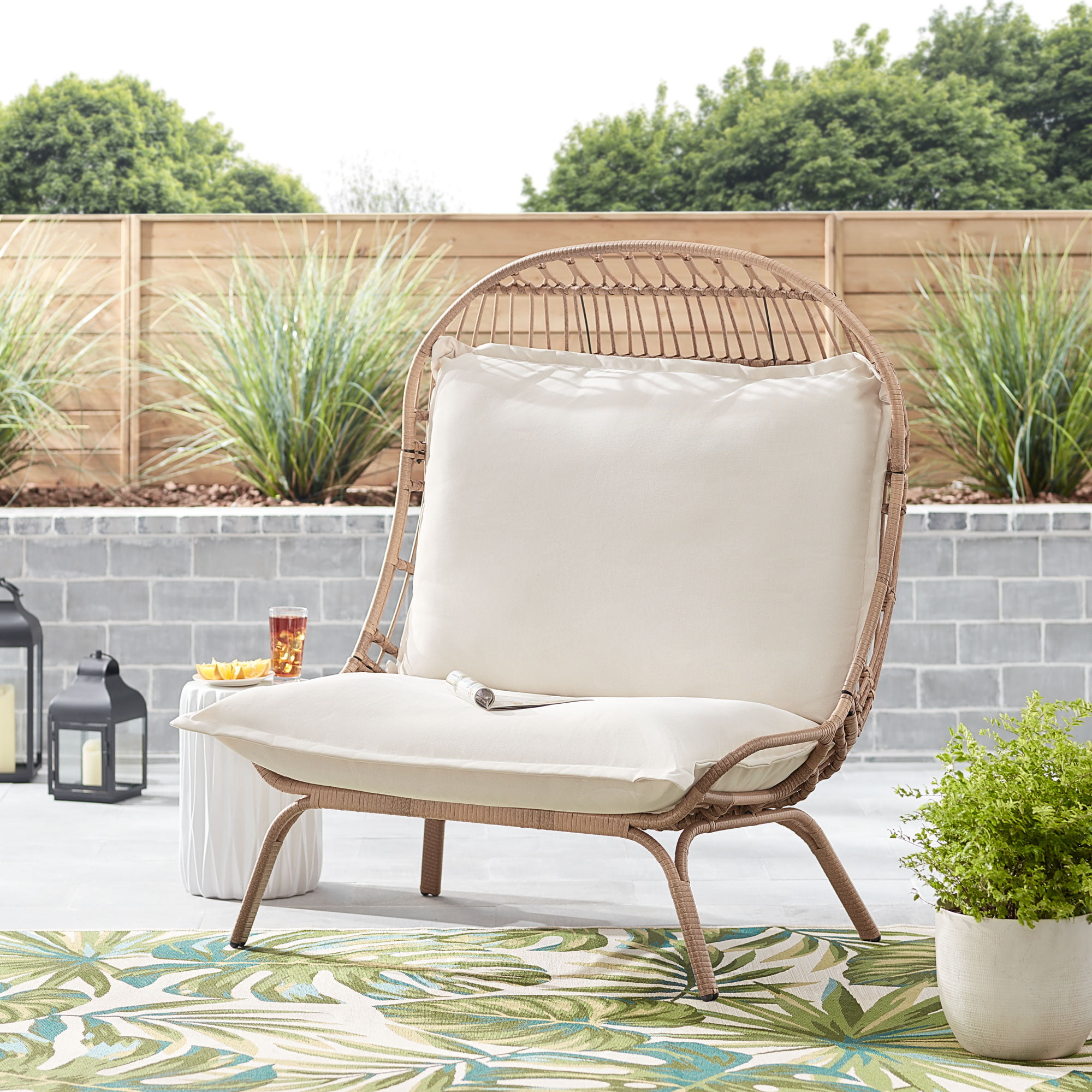 Better Homes & Gardens Willow Sage Steel Wicker Patio Cuddle Chair (Brown) $299 + Free Shipping