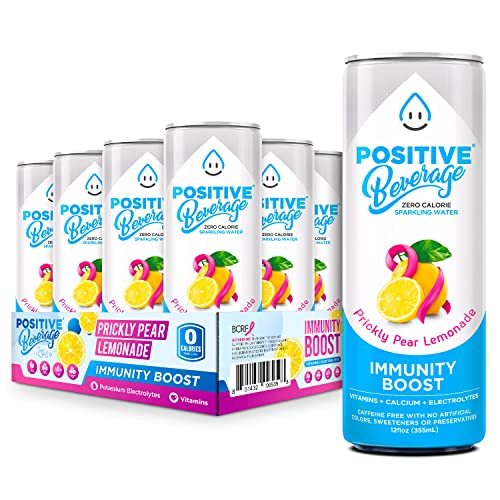 12-Pack 12-Oz Positive Beverage Immunity Boost Zero Calorie Electrolyte Water w/ Calcium (Prickly Pear Lemonade) $15.75 ($1.31 each) w/ S&S  + F/S w/ Prime or on Orders $25+
