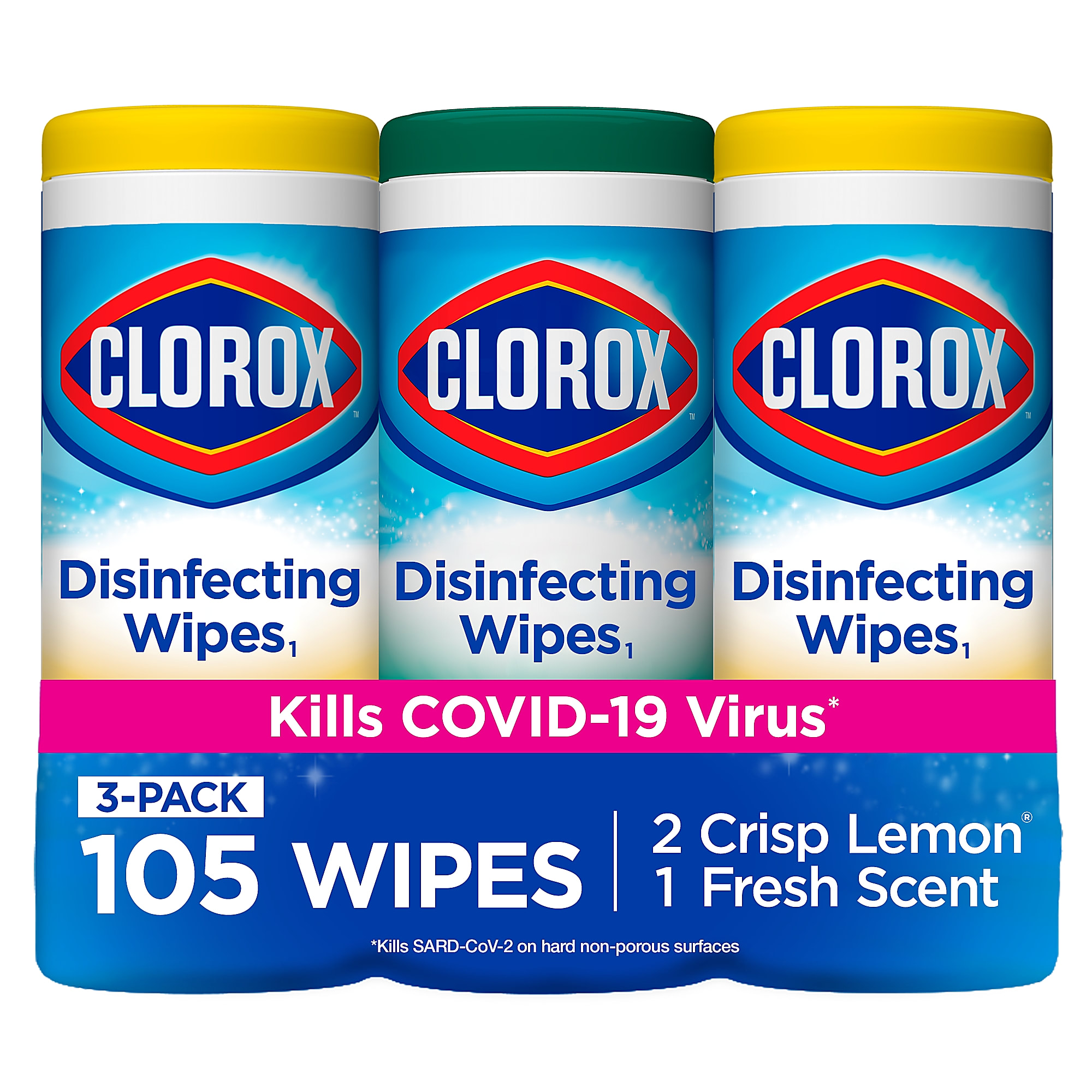 3-Pack 35 Count Clorox Bleach Free Cleaning & Disinfecting Wipes Value Pack $5 ($1.67 each) + Free Store Pickup at OfficeDepot and OfficeMax