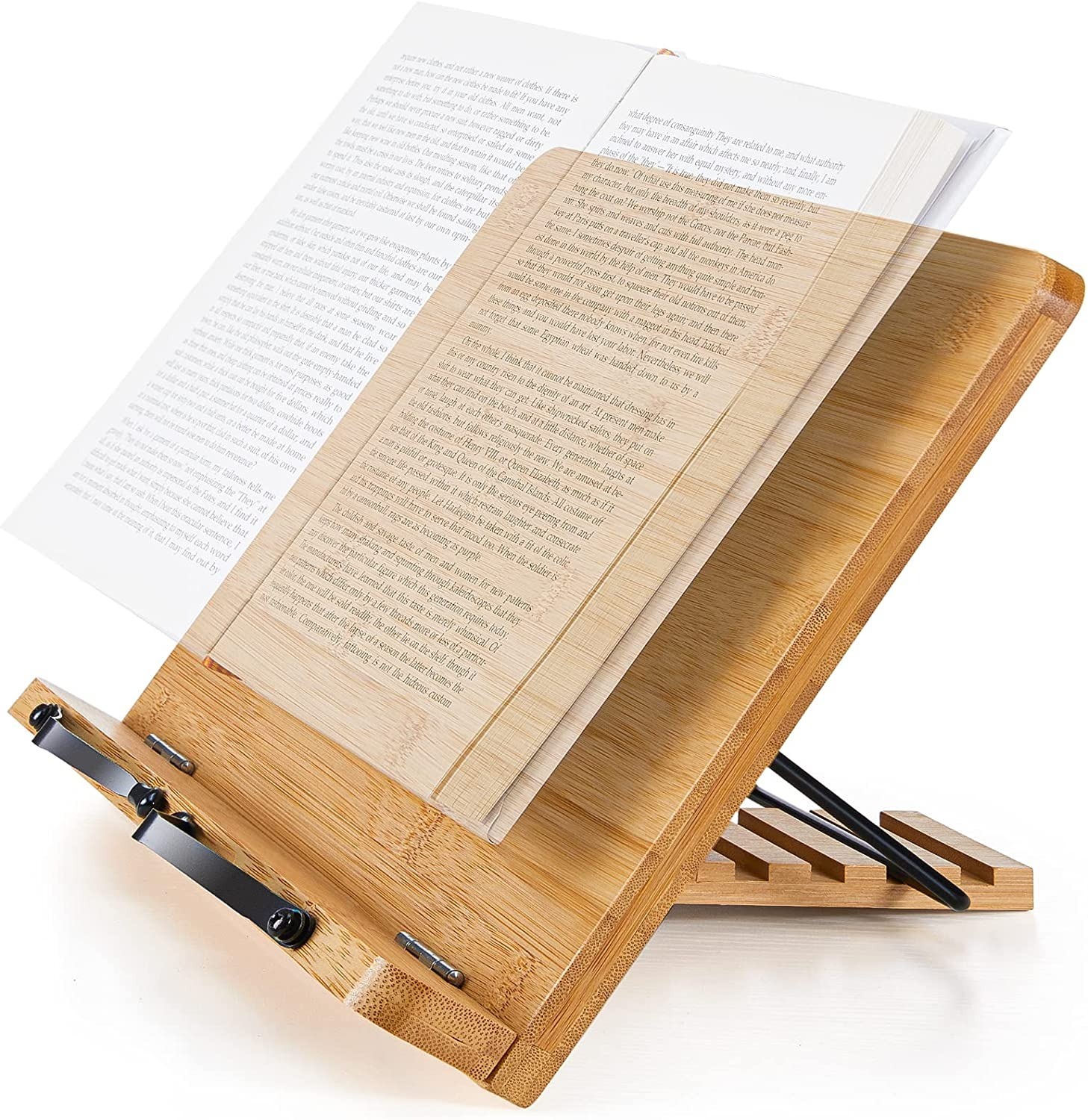 13.4" x 9.5" Pipishell Large Bamboo Book, Tablet, or Laptop Stand w/ 5 Adjustable Viewing Angles $10.40 + F/S w/ Prime or on Orders $25+