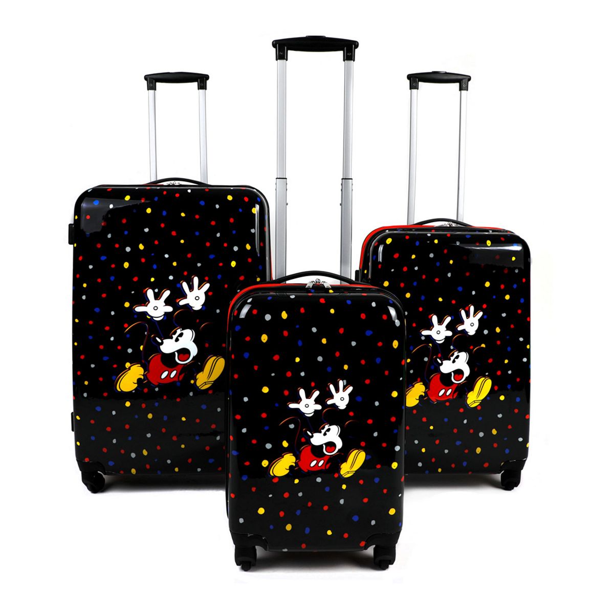 3Piece Disney's Mickey Mouse Hardside Spinner Luggage Set (20", 24