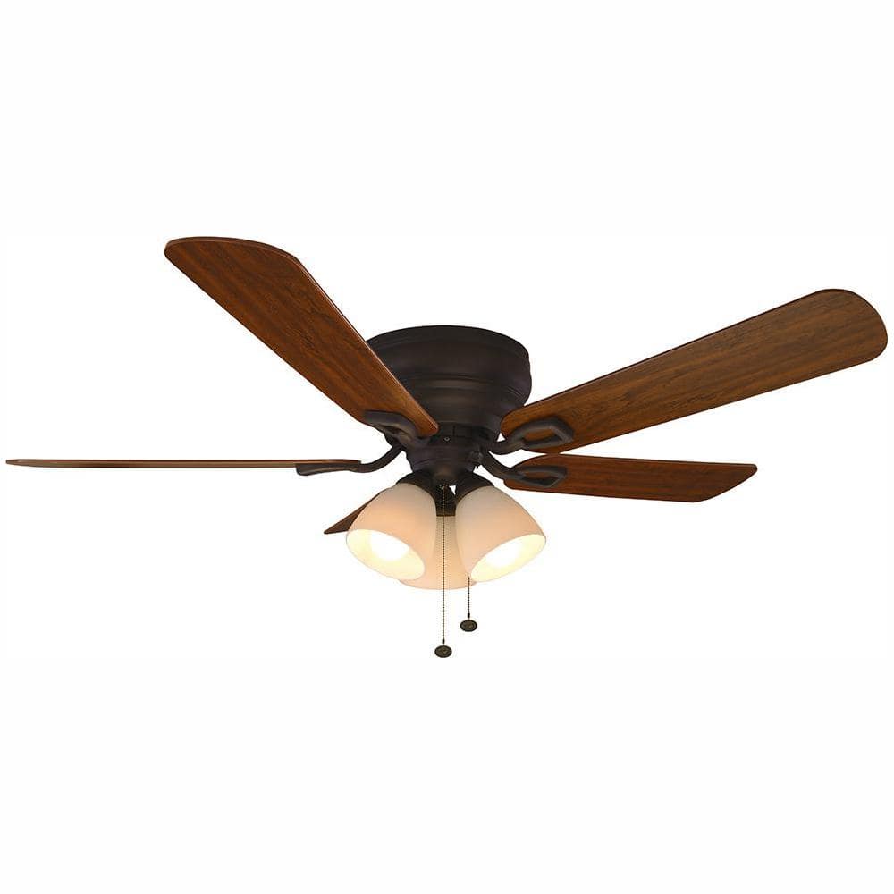 52" Hampton Bay Blair LED Indoor Oil-Rubbed Bronze Ceiling Fan w/ Light Kit $52.38 + Free Shipping