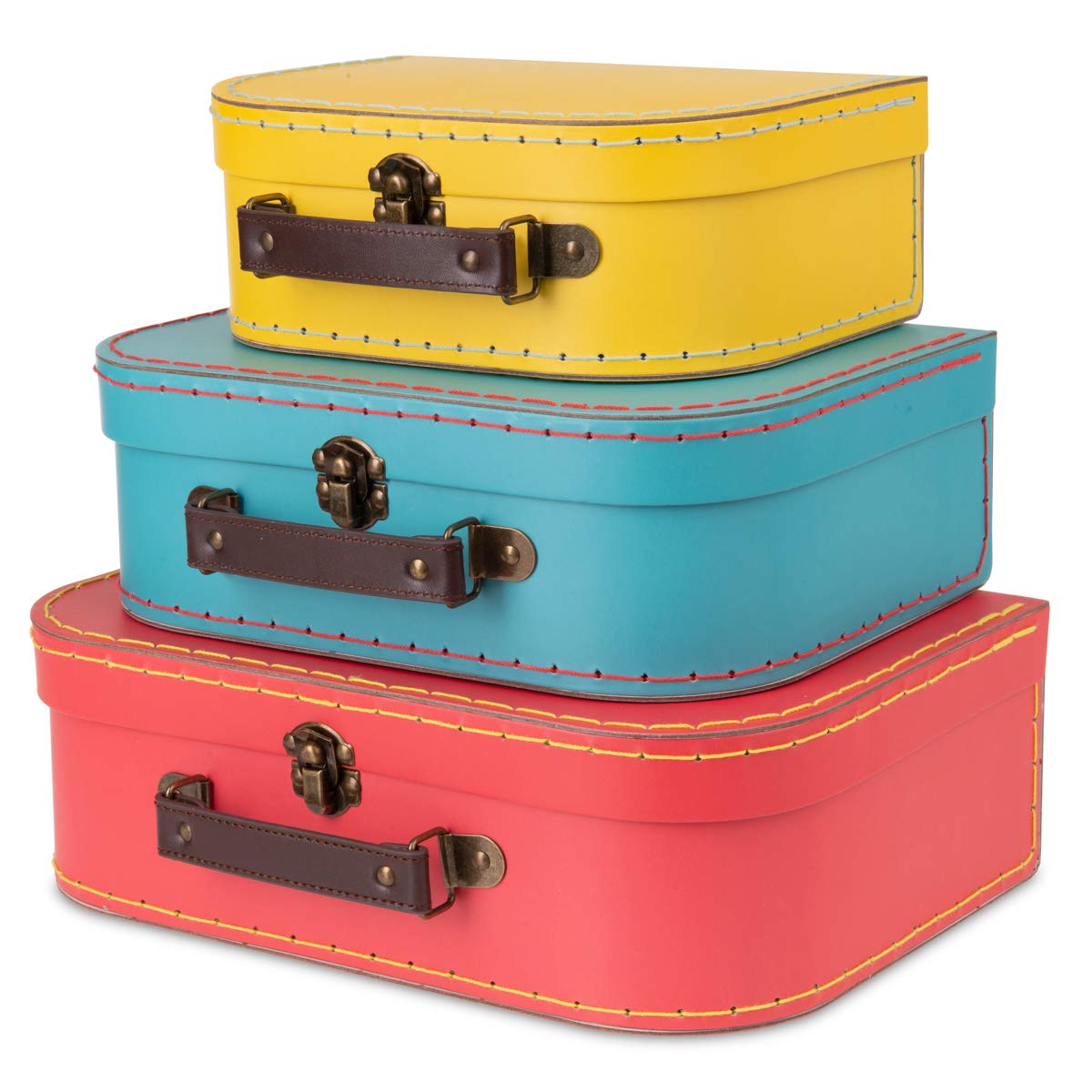 3-Count Jewelkeeper Paperboard Decorative Vintage Storage Cardboard Suitcase $17.50 + Free Shipping w/ Prime or on $25+
