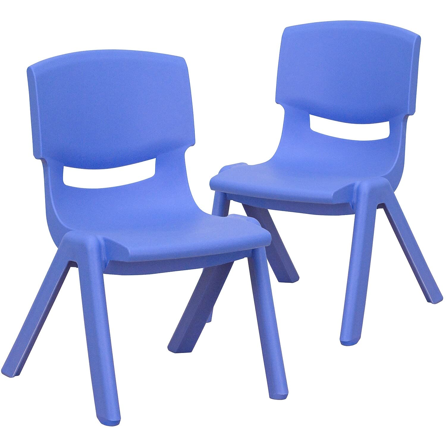 2-Count 10.5"H Flash Furniture Whitney Plastic Stackable Chair (Blue) $25.45 ($12.73 each) + Free Shipping