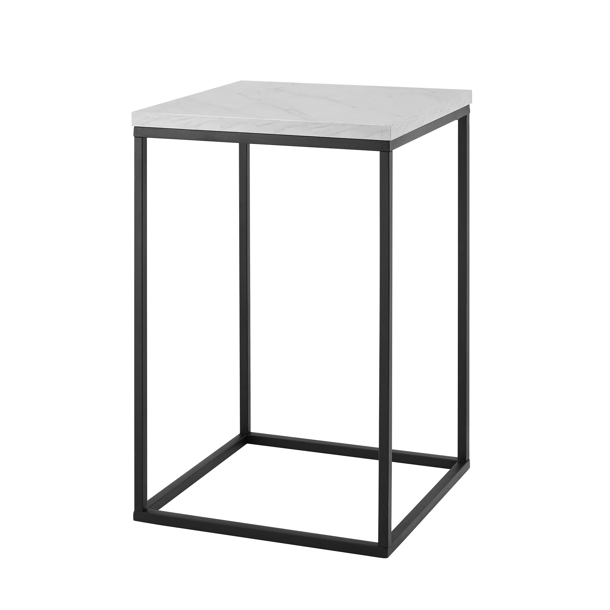 16" Walker Edison Modern Open Square Wood Side Accent End Table (Marble) $36 + Free Shipping