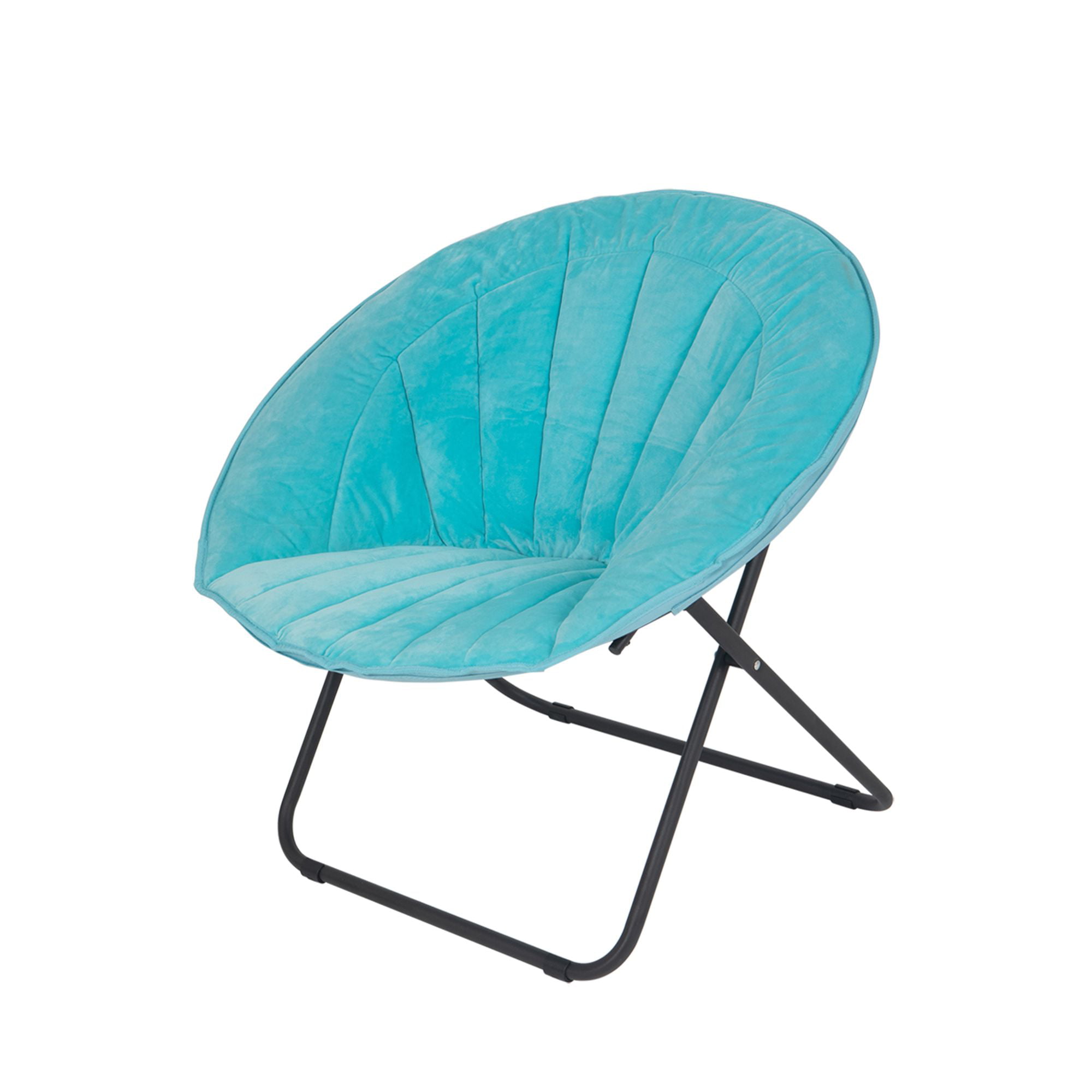 Mainstays Collapsible Velvet Seashell Saucer Chair (Teal), Faux Fur (Cheetah) $22, Black $30 & More + Free S&H w/ Walmart+ or $35+