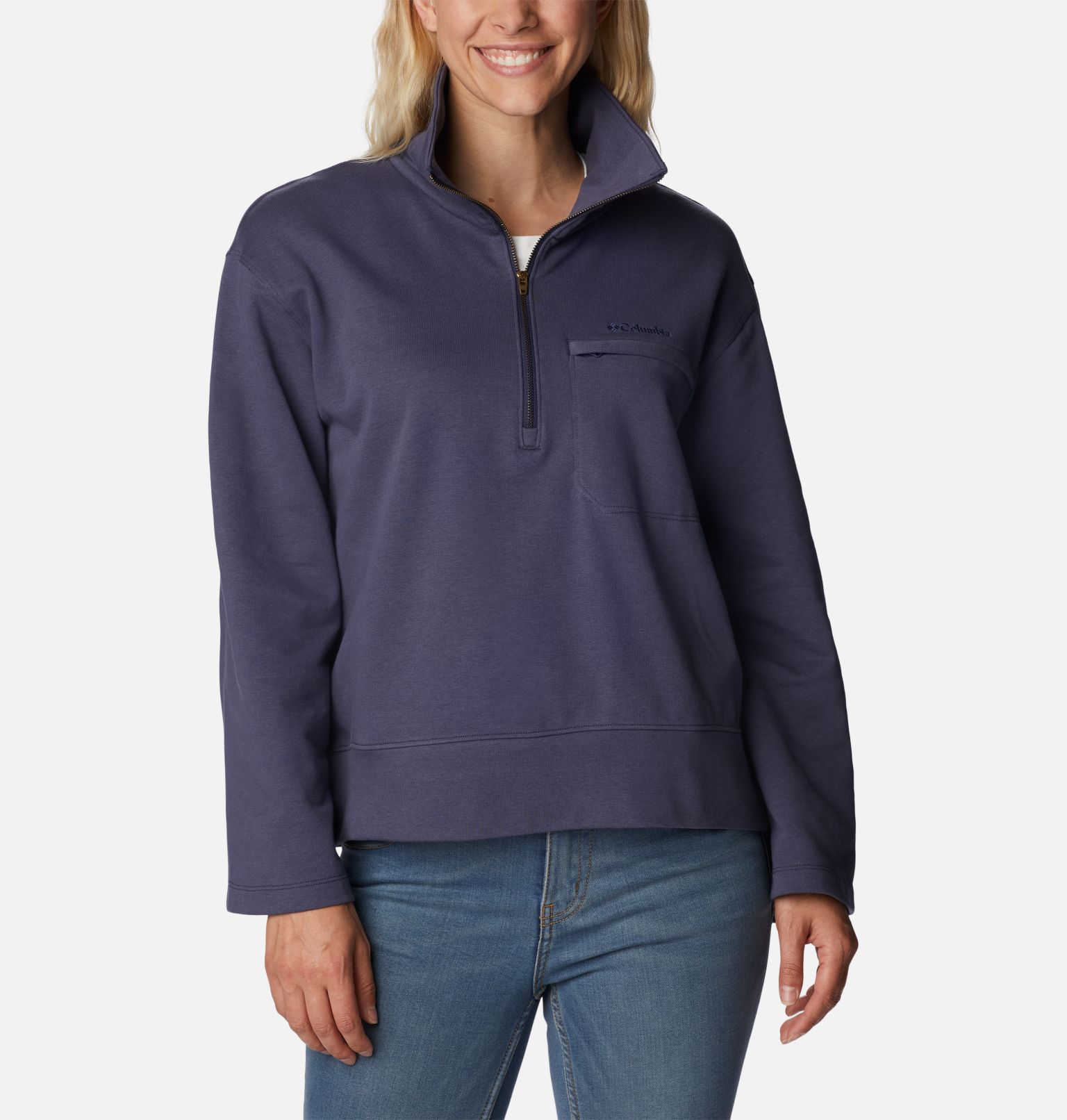 Dusty Lilac 3/4 Sleeve French Terry Pullover main image 0