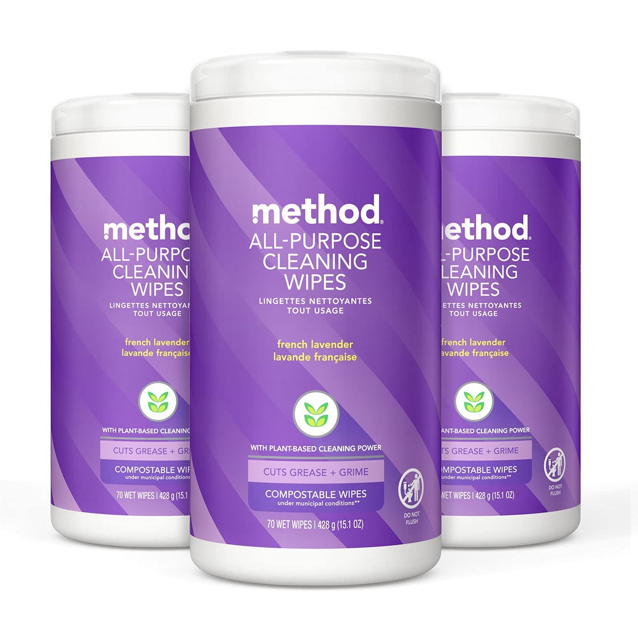 3-Pack 70-Count Method All-Purpose Cleaning Multi-Surface & Compostable Wipes (French Lavender) $12.73 w/ S&S + Free Shipping w/ Prime or on $25+