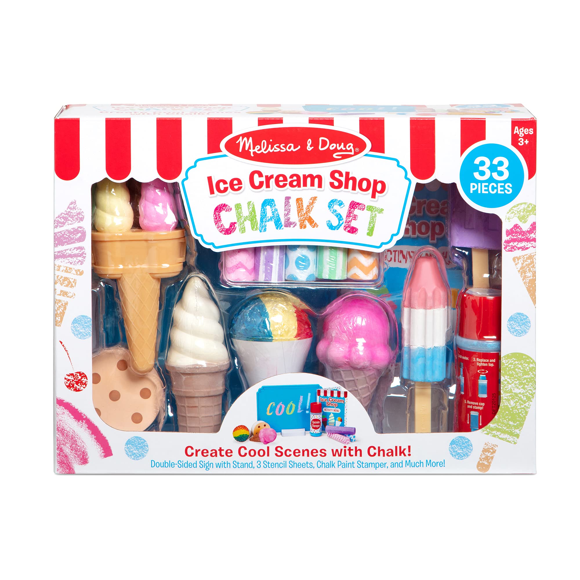33-Piece Melissa & Doug Ice Cream Shop Multi-Colored Chalk Play Set $9.83 + Free Shipping w/ Prime or on $25+